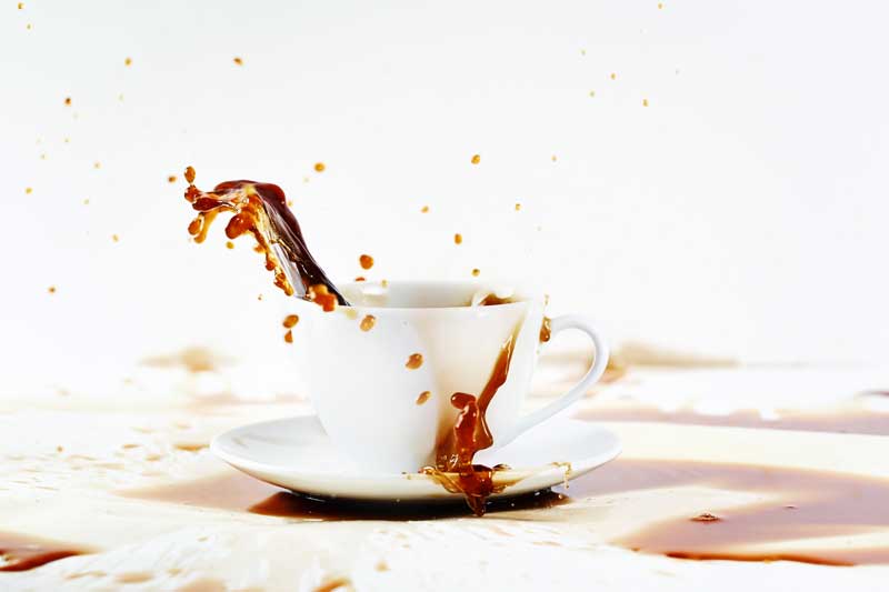 coffee spill air turbulence
