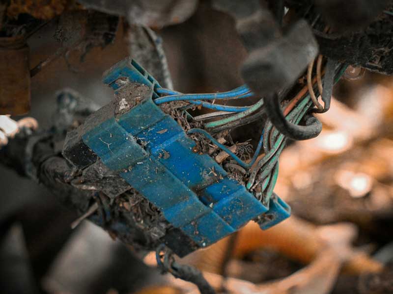 corroded electrical connection