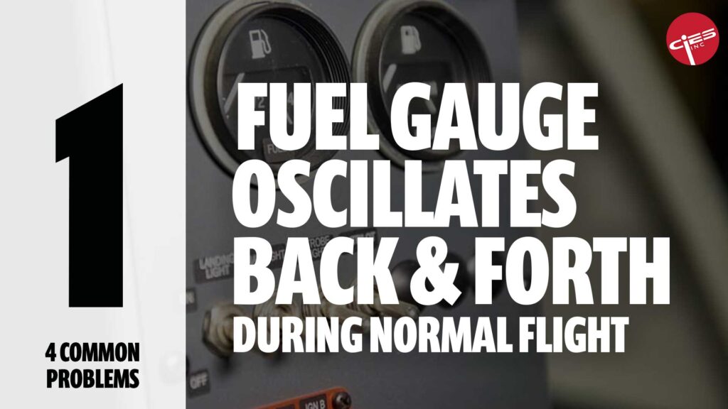 fuel gauge oscillates back and forth during normal flight