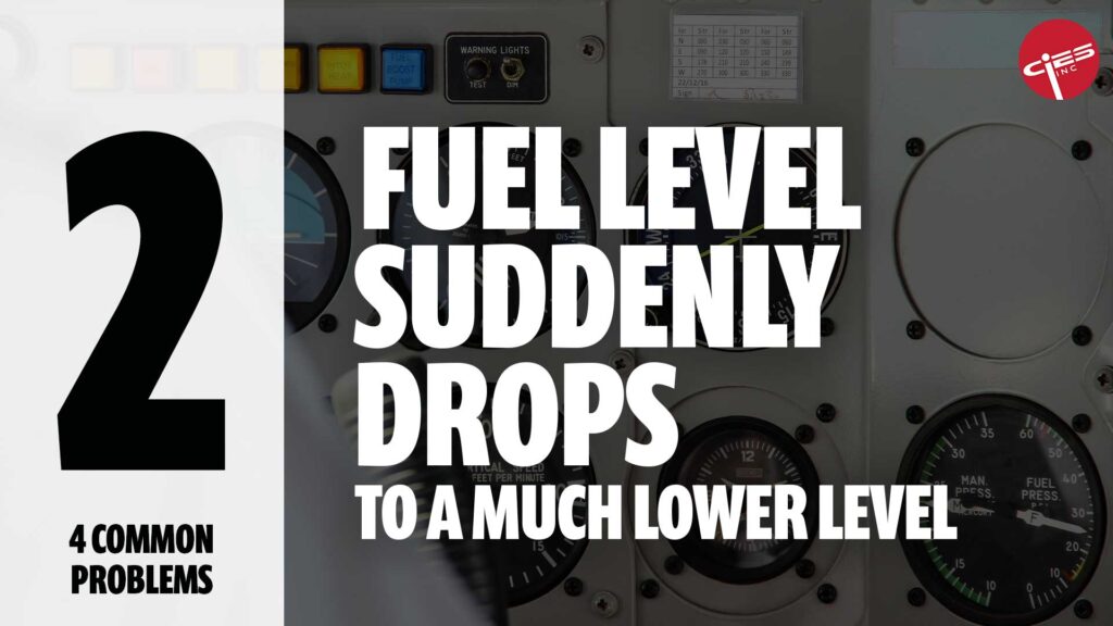 fuel level suddenly drops to a lower level